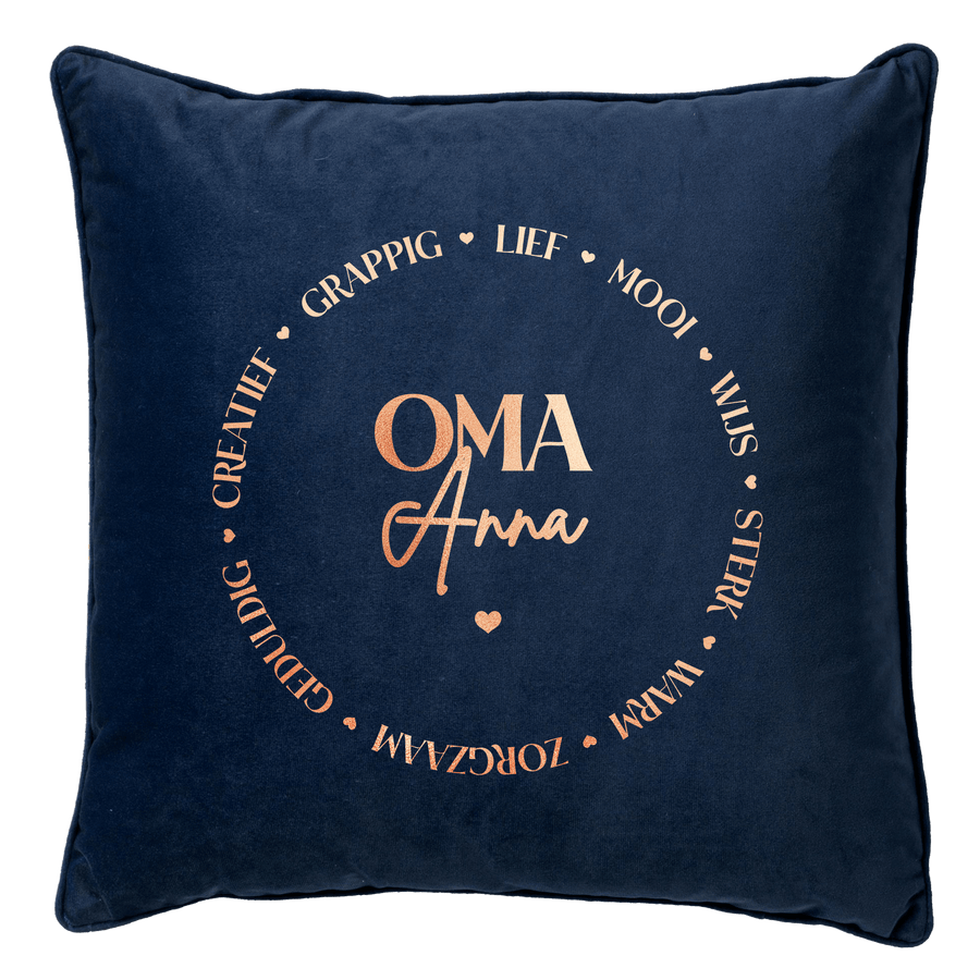 Mama's Liefde Kussen - Blauw