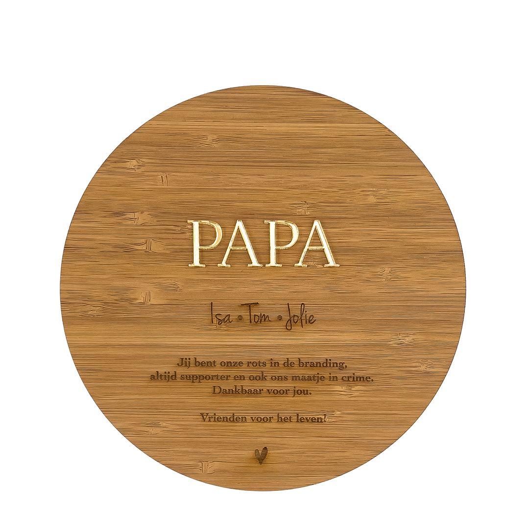 Bamboe Bordje voor Papa