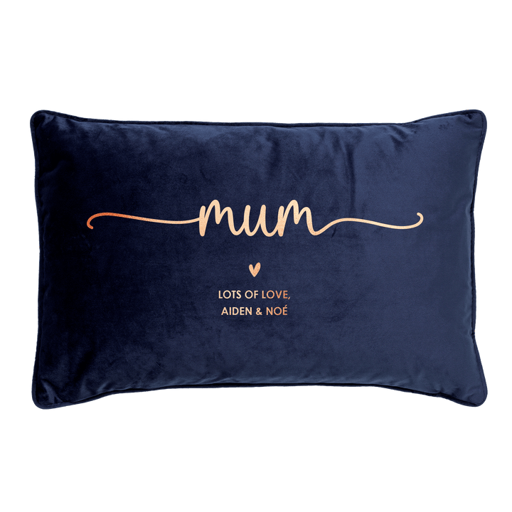 "Mum, Lots of love, ....." kussen Blauw - Cravity