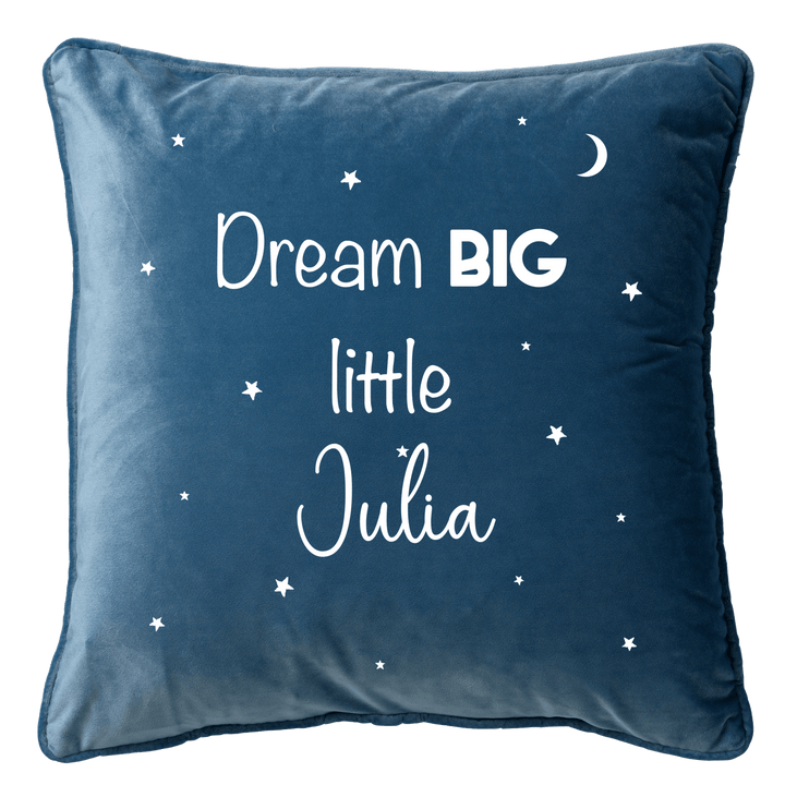 "Dream big little ...." kussen speels Blauw - Cravity